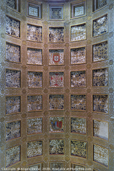 Ceiling Detail in the Convent of Christ. Tomar Picture Board by Angelo DeVal