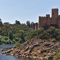 Buy canvas prints of Knights Templar Castle of Almourol by Angelo DeVal