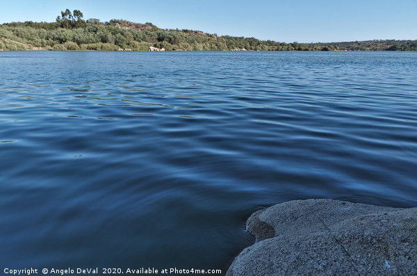Calmness in Povoa e Meadas Dam Picture Board by Angelo DeVal