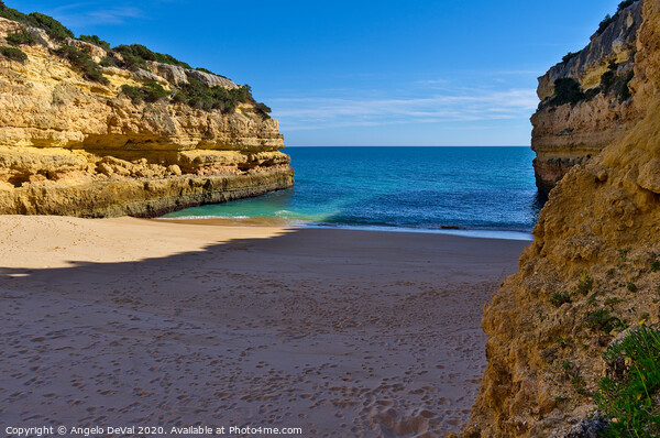 Tranquil Beach Scene in Algarve Picture Board by Angelo DeVal