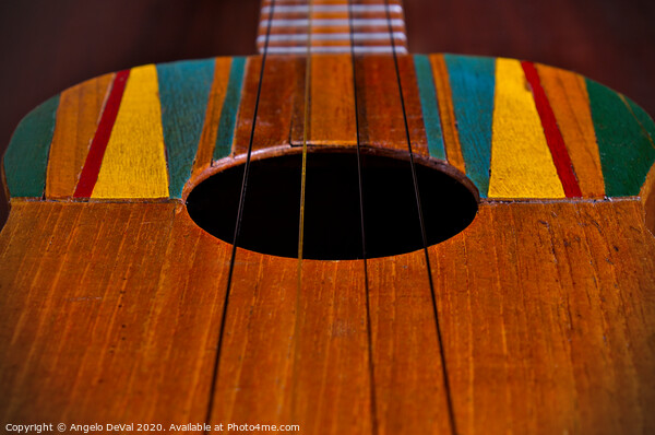 Cuatro Guitar Strings Picture Board by Angelo DeVal