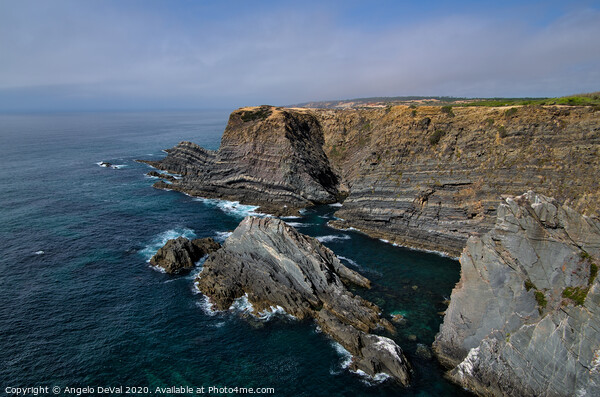 Cabo Sardao Cliffs and Sea in Alentejo Picture Board by Angelo DeVal
