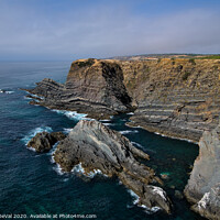 Buy canvas prints of Cabo Sardao Cliffs and Sea in Alentejo by Angelo DeVal