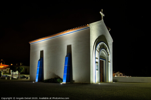 Zambujeira do Mar Church at Night Picture Board by Angelo DeVal