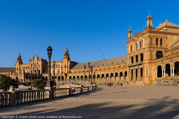 Spain Square in Seville, Andalusia Picture Board by Angelo DeVal