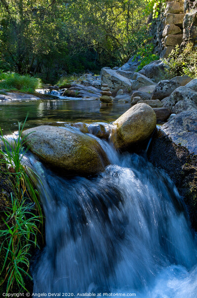 Waterfall in rio da Gralheira Picture Board by Angelo DeVal