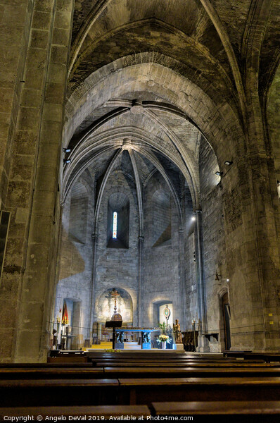 Saint Victor Medieval Abbey interior in Marseilles Picture Board by Angelo DeVal