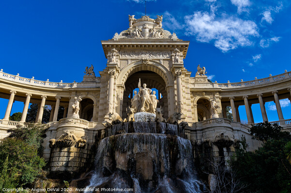 Palais Longchamp Water Fountain - Marseille Picture Board by Angelo DeVal