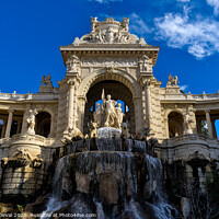 Buy canvas prints of Palais Longchamp Water Fountain - Marseille by Angelo DeVal