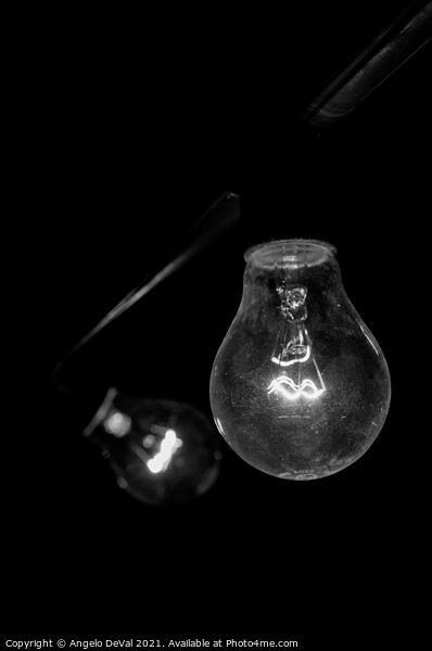 Light in The Darkness on Monochrome Picture Board by Angelo DeVal