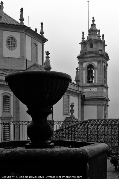 Water Fountain and Basilica in Bom Jesus de Braga Picture Board by Angelo DeVal
