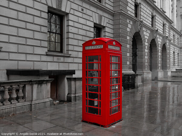 Red Telephone Box in London Picture Board by Angelo DeVal