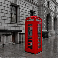 Buy canvas prints of Red Telephone Box in London by Angelo DeVal