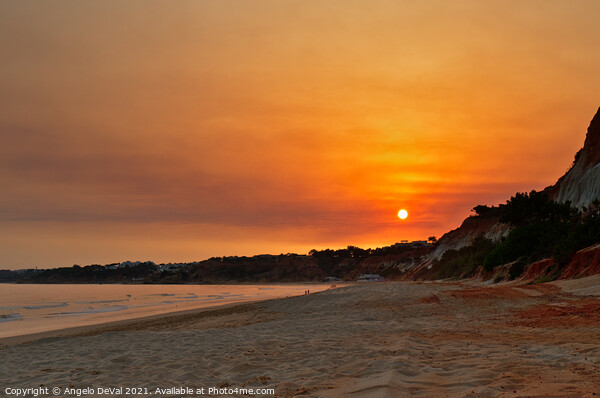 Sunset Time in Praia da Falesia Picture Board by Angelo DeVal