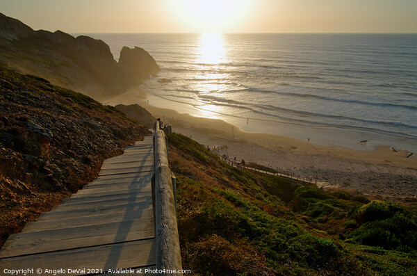 Stairs to Vale dos Homens Beach Picture Board by Angelo DeVal
