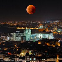 Buy canvas prints of Porto City and Blood Moon by Angelo DeVal