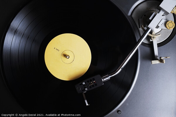 The Nostalgic Sounds of a Yellow Label Vinyl Recor Picture Board by Angelo DeVal