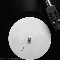 Buy canvas prints of Side B Vinyl on a Turntable in Monochrome by Angelo DeVal