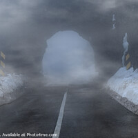 Buy canvas prints of Serra da Estrela Rock Tunnel and Fog by Angelo DeVal
