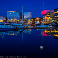 Buy canvas prints of Trondheim blue hour reflections by Beata Aldridge