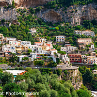 Buy canvas prints of Panoramic view of Positano  by Beata Aldridge