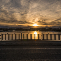 Buy canvas prints of Sunset over lake Tjormin by Beata Aldridge