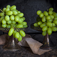 Buy canvas prints of Vintage green grapes by Beata Aldridge