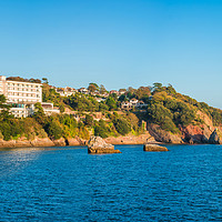 Buy canvas prints of View of coast and sea in Torquay by Beata Aldridge