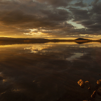 Buy canvas prints of  Sunset Big Lake AZ by Chris Pickett