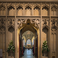 Buy canvas prints of Wells Cathedral Choir Entrance by John Ealing
