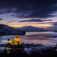 Buy canvas prints of  Eilean Donan Castle After Sunset by Iain MacDiarmid