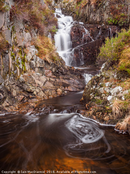Allt Charaidh Waterfall Picture Board by Iain MacDiarmid