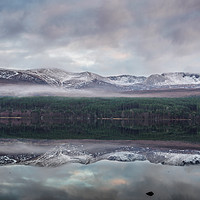 Buy canvas prints of Loch Morlich and the Cairngorm Massif by Iain MacDiarmid