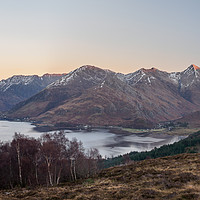 Buy canvas prints of Five Sisters Sunset light by Iain MacDiarmid
