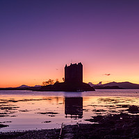 Buy canvas prints of Castle Stalker Sunset by Iain MacDiarmid