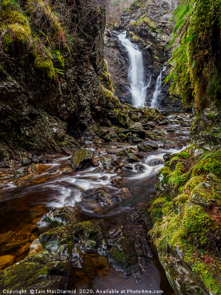 Corrimony Falls Picture Board by Iain MacDiarmid