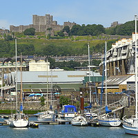 Buy canvas prints of Dover castle from the marina  by Terry Hunt