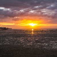 Buy canvas prints of  Sunset in Southport by Kevin Clelland