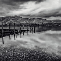 Buy canvas prints of Jetty at Derwent Water in the Lake District by Kevin Clelland