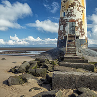 Buy canvas prints of Talacre Beach Lighthouse by Kevin Clelland