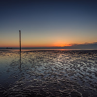 Buy canvas prints of Crosby Beach as the sun sets by Kevin Clelland
