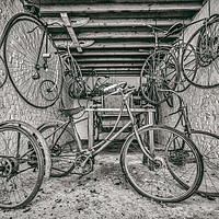Buy canvas prints of Old Bicycles by Kevin Clelland
