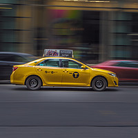 Buy canvas prints of Yellow Cab by Kevin Clelland