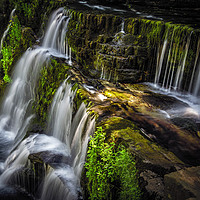Buy canvas prints of Sgwd Y Pannwr Waterfall BreconBeacons by Kevin Clelland