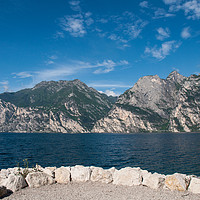 Buy canvas prints of Lake Garda, Nago Torbole by Amy Powell