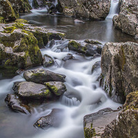 Buy canvas prints of  Water Cascade by Chris Evans