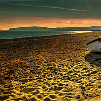 Buy canvas prints of  Boat on Pwllheli Beach  by Chris Evans