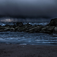 Buy canvas prints of  Stormy Skies over Prestatyn , North Wales  by Chris Evans