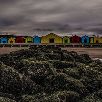 Buy canvas prints of Faux Beach Huts by Chris Evans