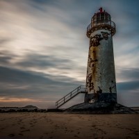 Buy canvas prints of Talacre Lighthouse by Chris Evans
